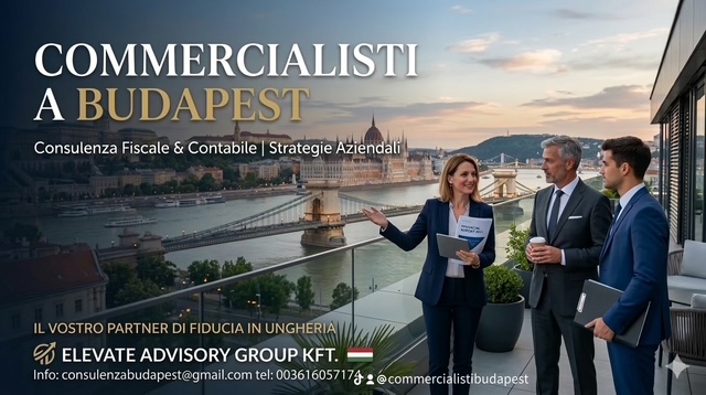 Consulente fiscale in ufficio a Budapest che analizza documenti societari